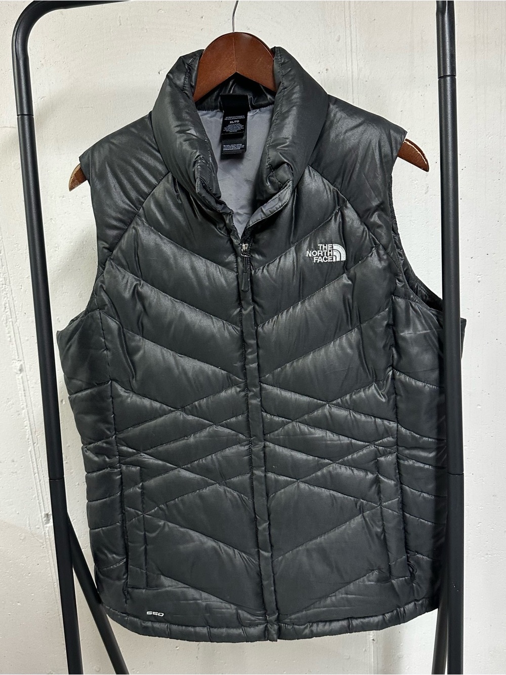 The North Face Black Quilted Down Vest